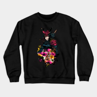 Japanese Geisha Chrysanthemum Samurai Warrior 109 Crewneck Sweatshirt